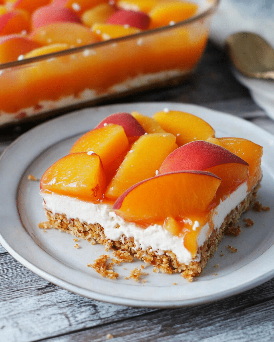 Peach Pretzel Salad