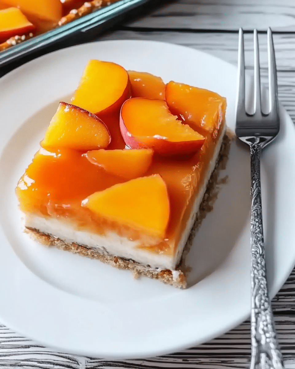 Peach Pretzel Salad