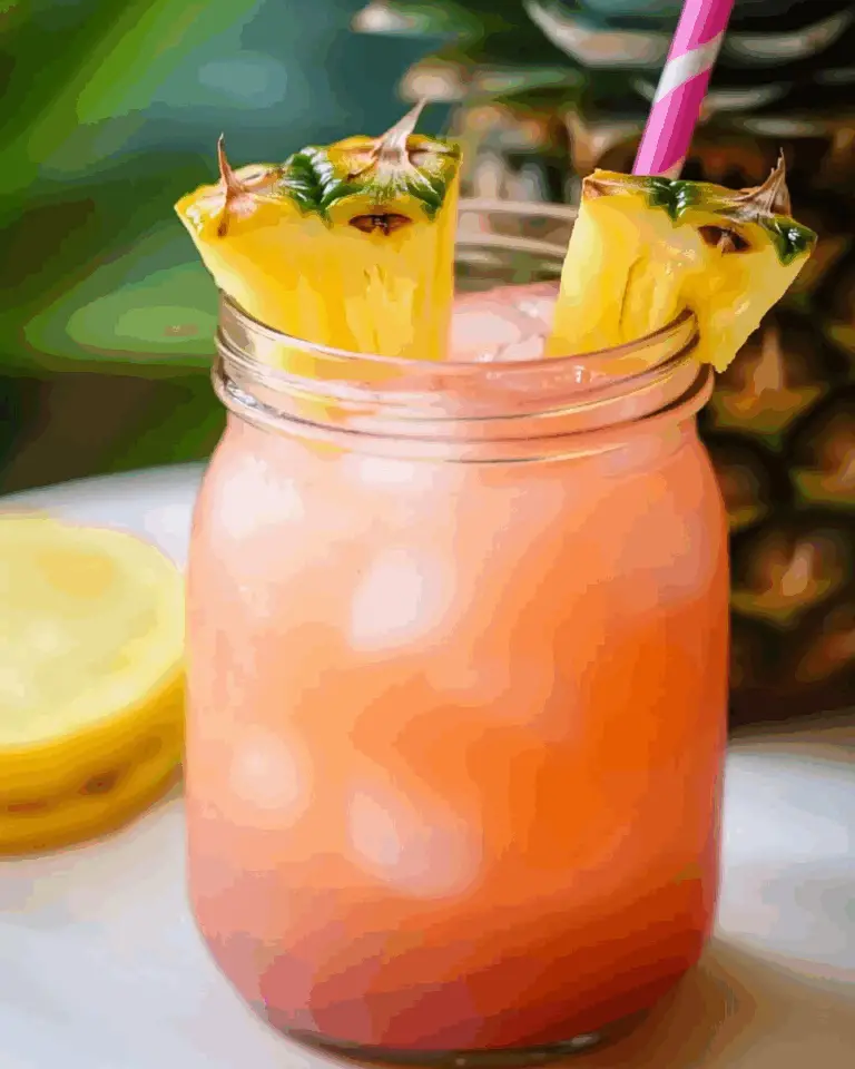 Pineapple Pink Lemonade Party Drink