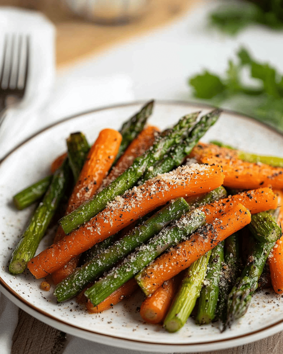Roasted Carrots and Asparagus