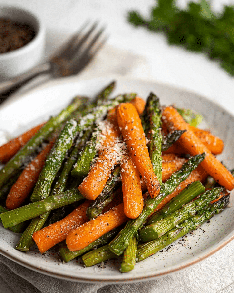 Roasted Carrots and Asparagus