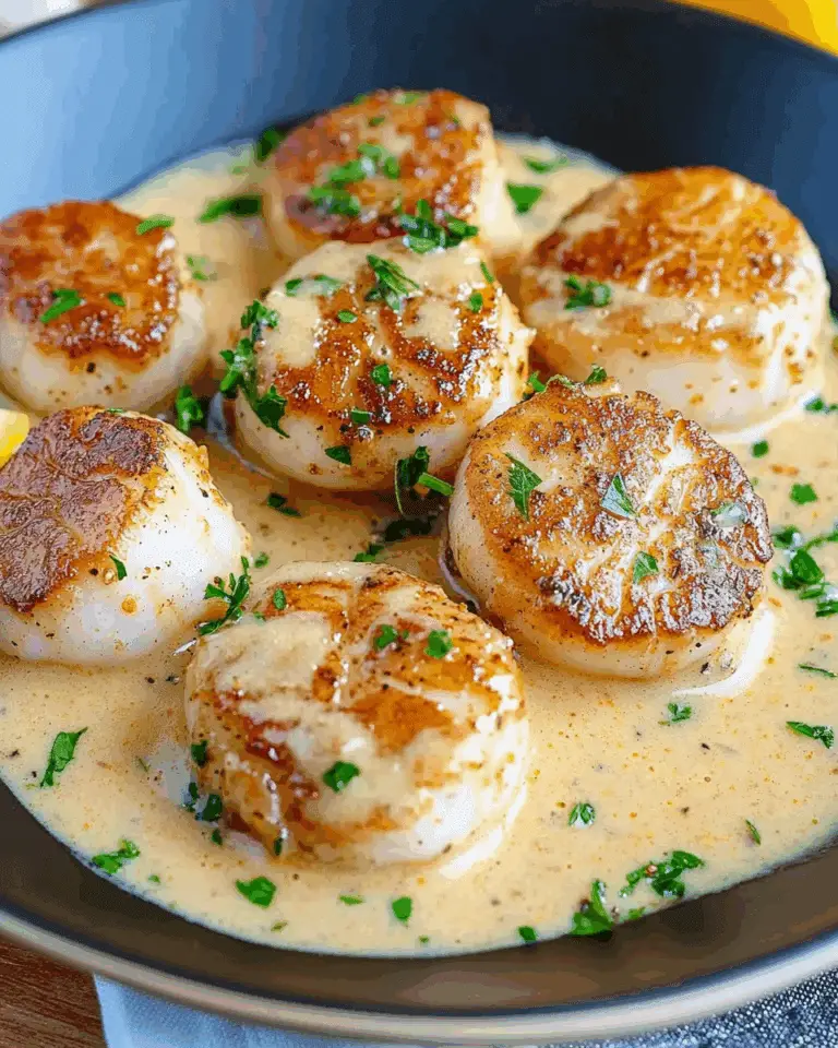 Seared Scallops with Spicy Cajun Cream Sauce