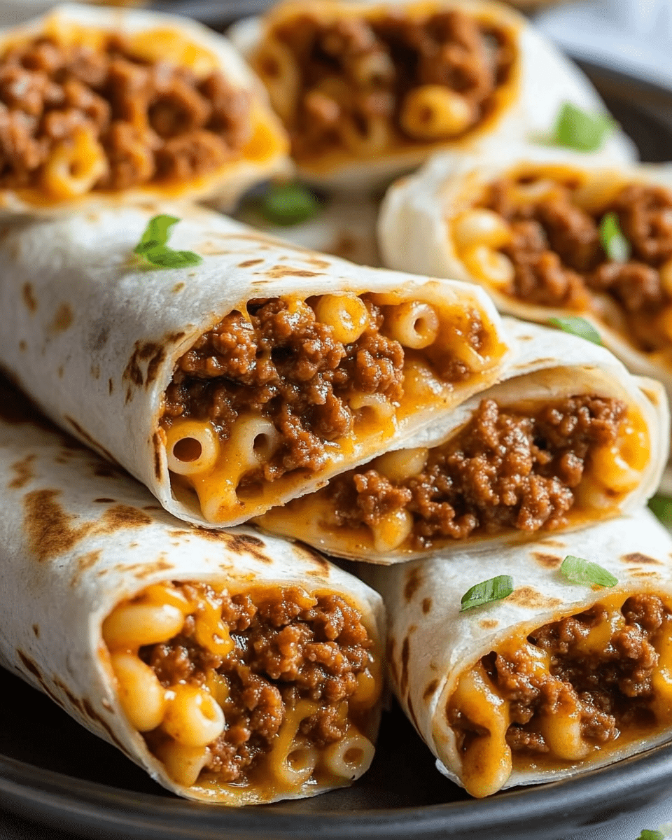 Sloppy Joe Mac Cheese Wrap