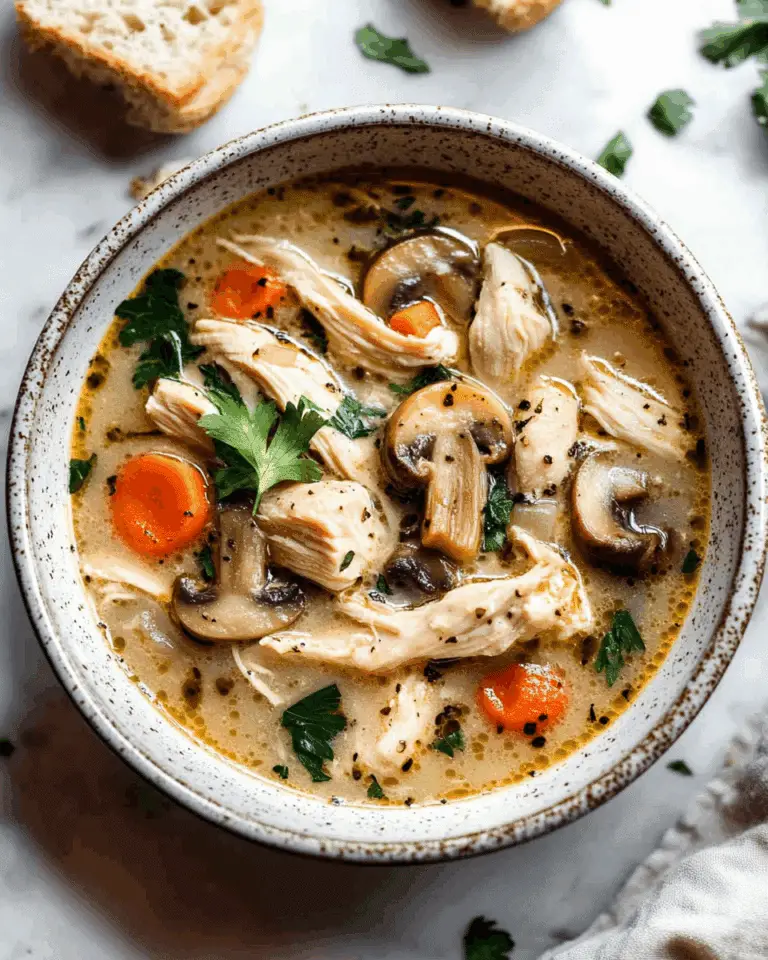 Slow Cooker Chicken and Mushroom Soup