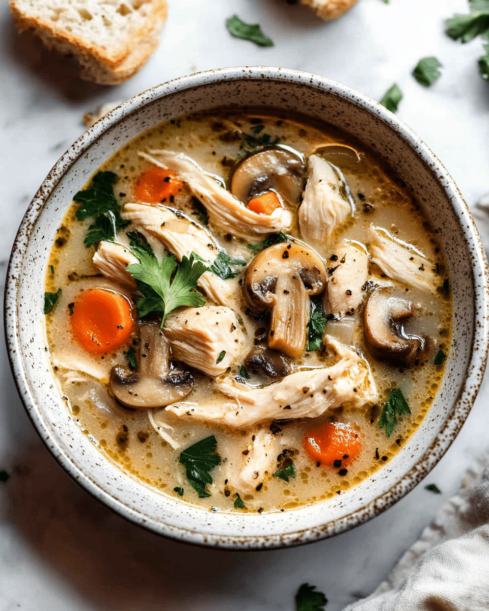 Slow Cooker Chicken and Mushroom Soup