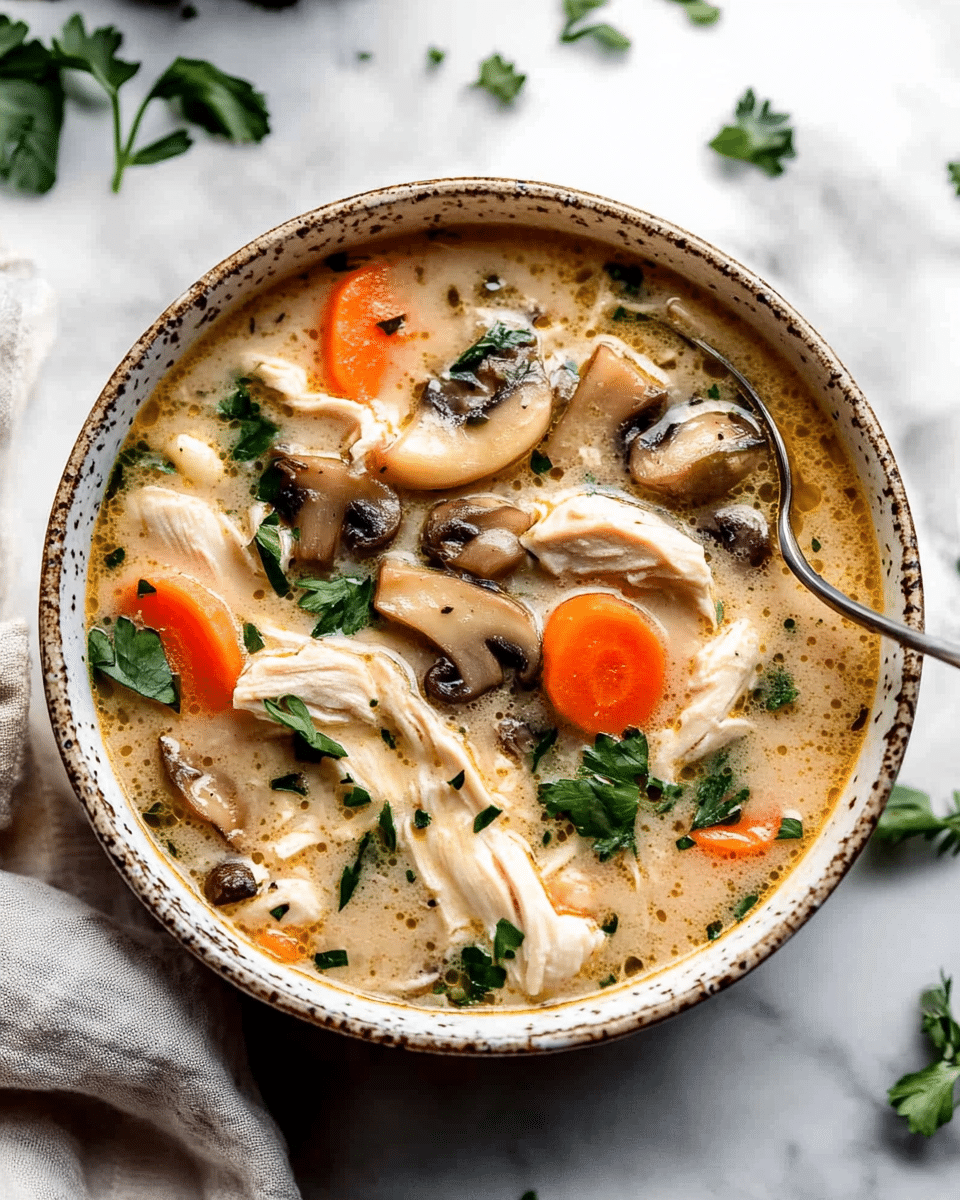 Slow Cooker Chicken and Mushroom Soup