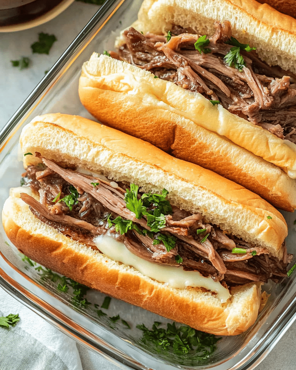 Slow Cooker French Dip Sandwiches