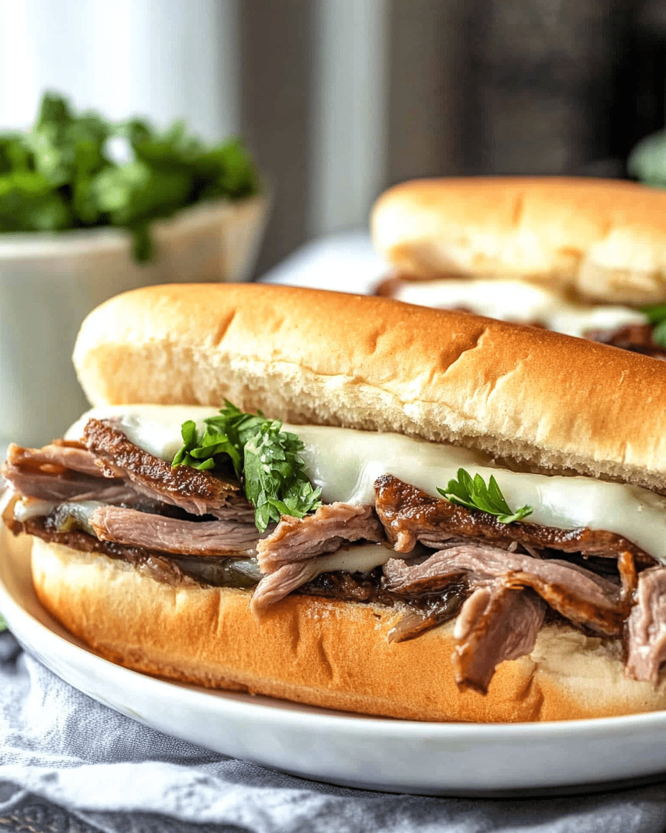 Slow Cooker French Dip Sandwiches