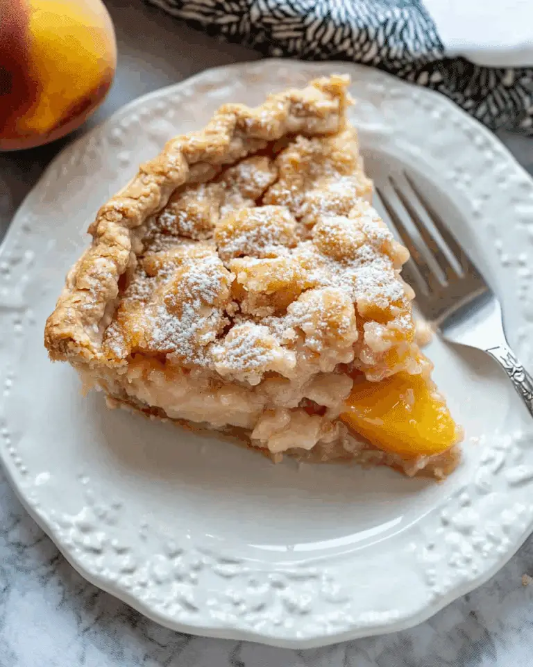 Sour Cream Peach Pie