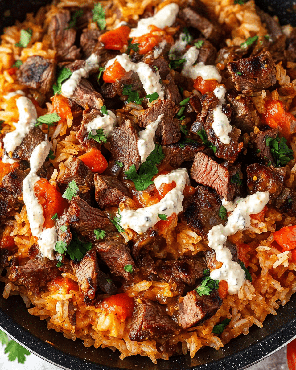 Steak Queso Rice