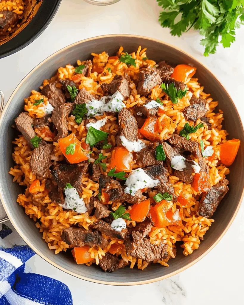 Steak Queso Rice