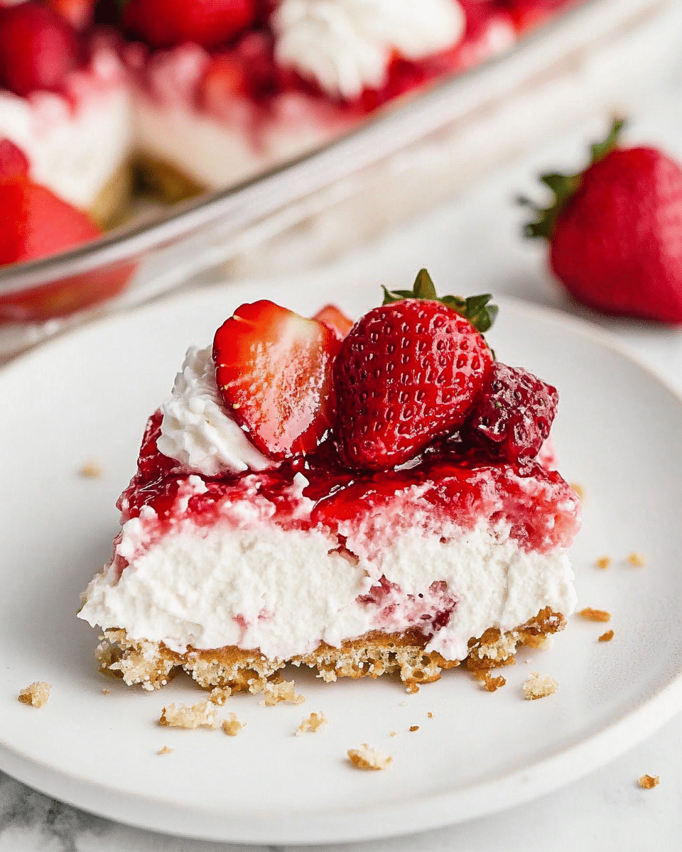 Strawberry Jello Pretzel Salad