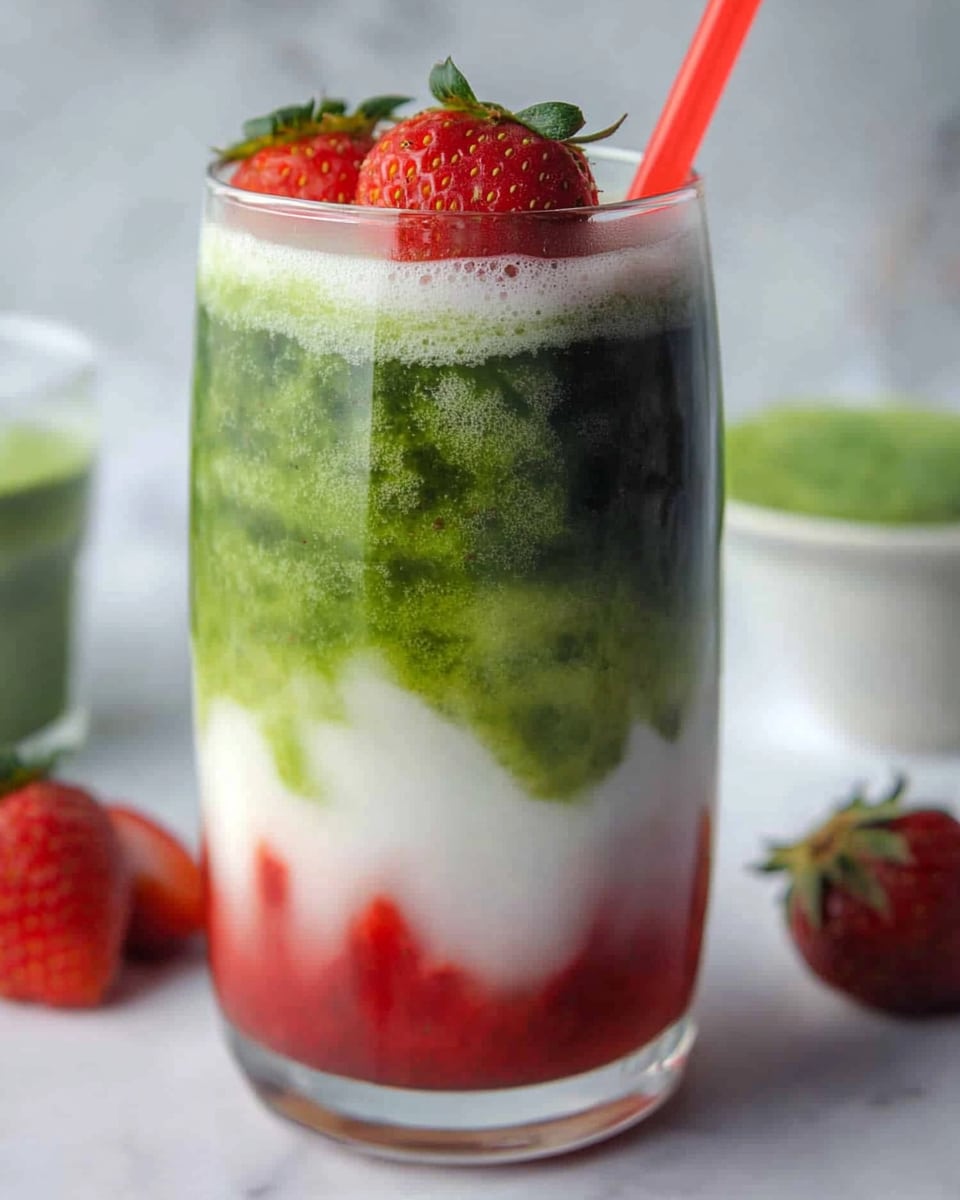 Strawberry Matcha Drink