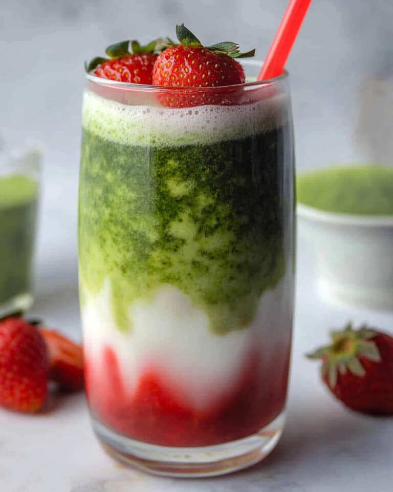 Strawberry Matcha Drink