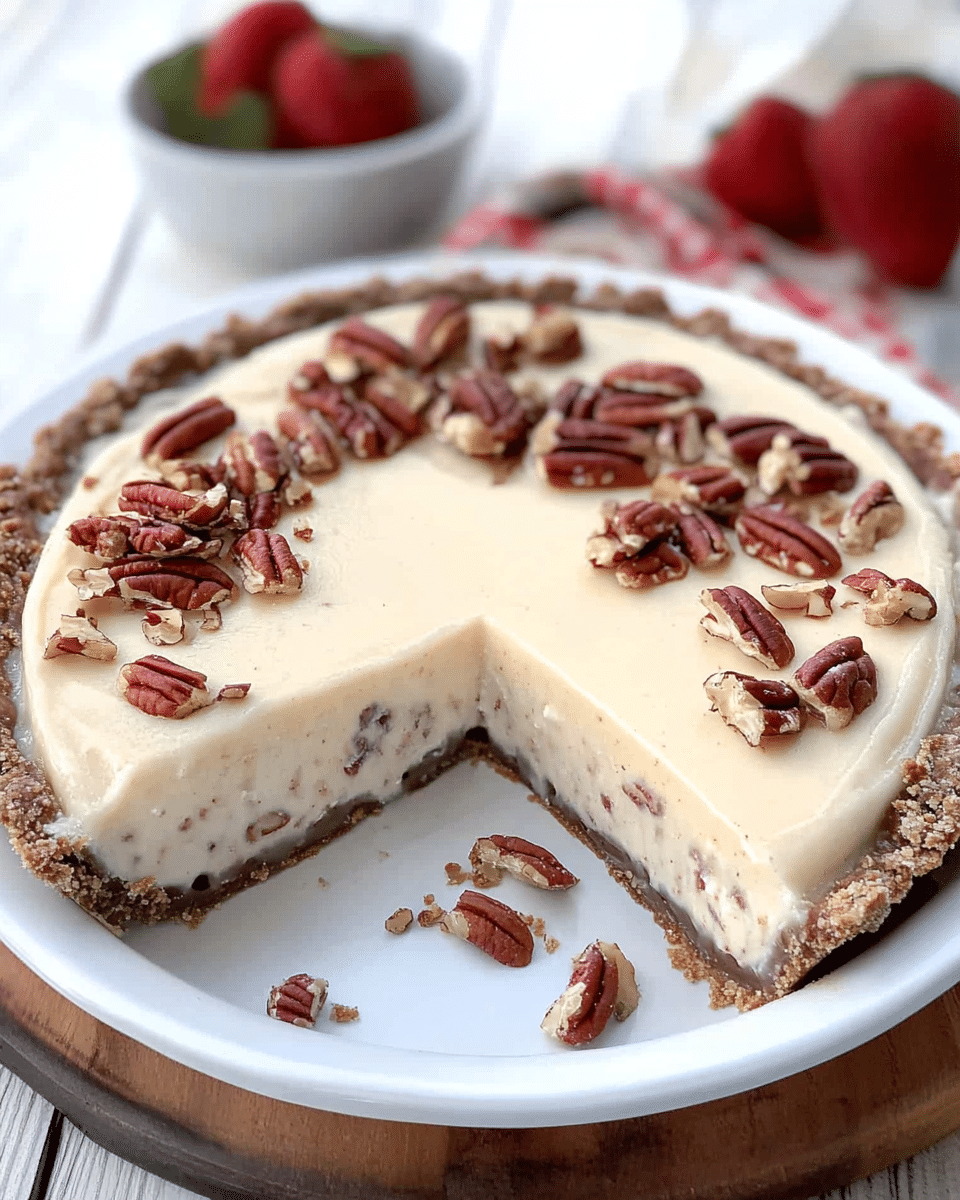 Keto Butter Pecan Ice Cream Pie