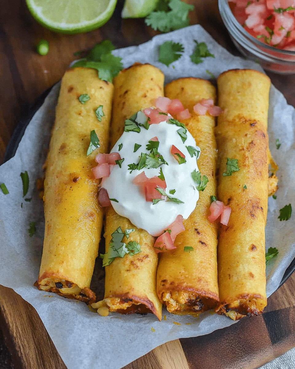 Chicken and Pepper Jack Taquitos