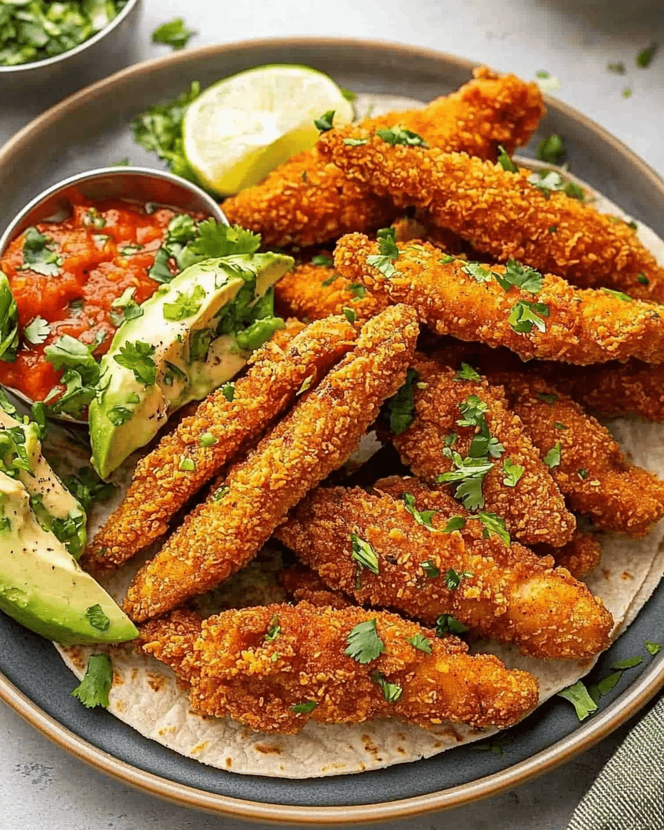 Crunchy Chicken Taco Fingers