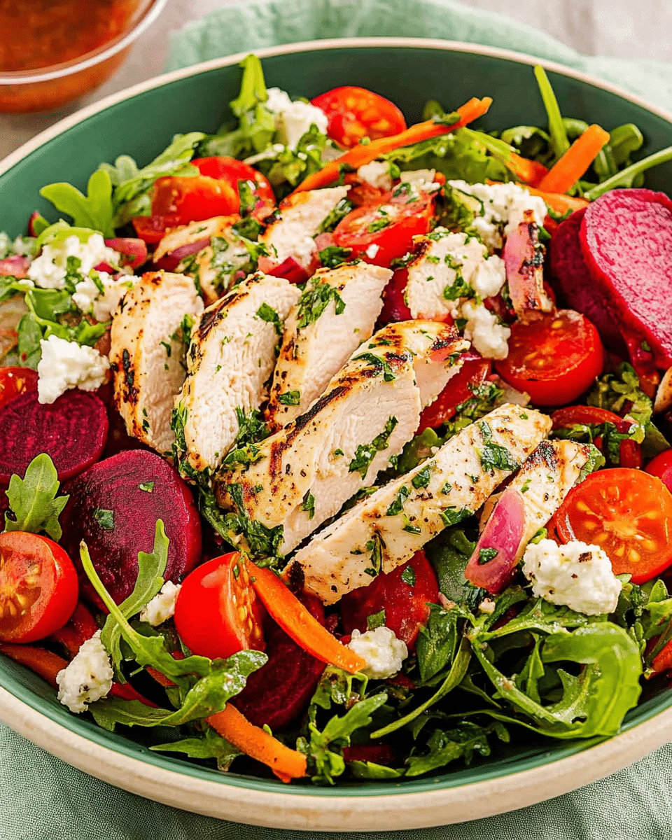Grilled Chicken Salad with Green Goddess Dressing