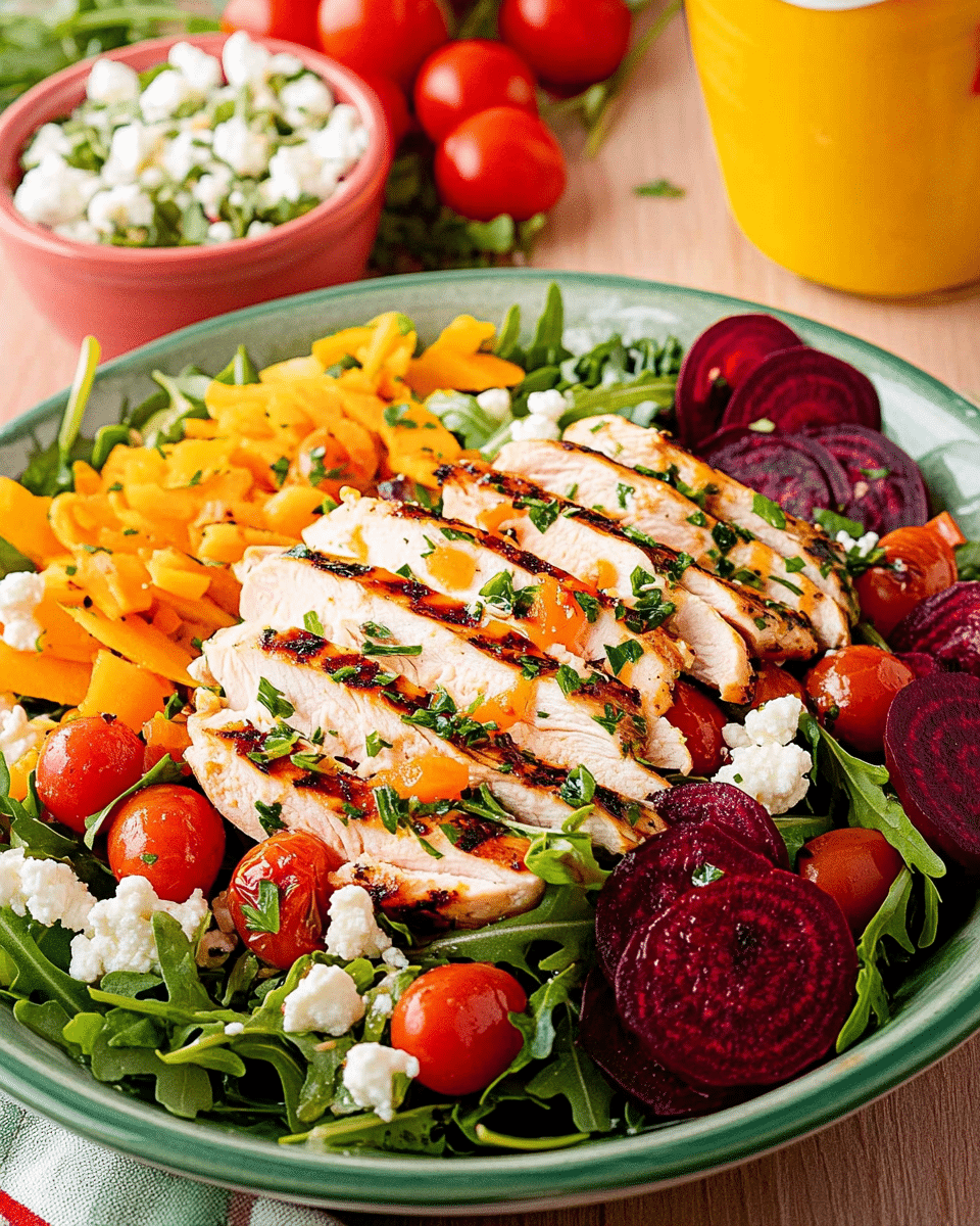 Grilled Chicken Salad with Green Goddess Dressing
