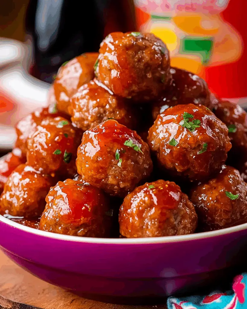 Raspberry Red Pepper Jelly Meatballs