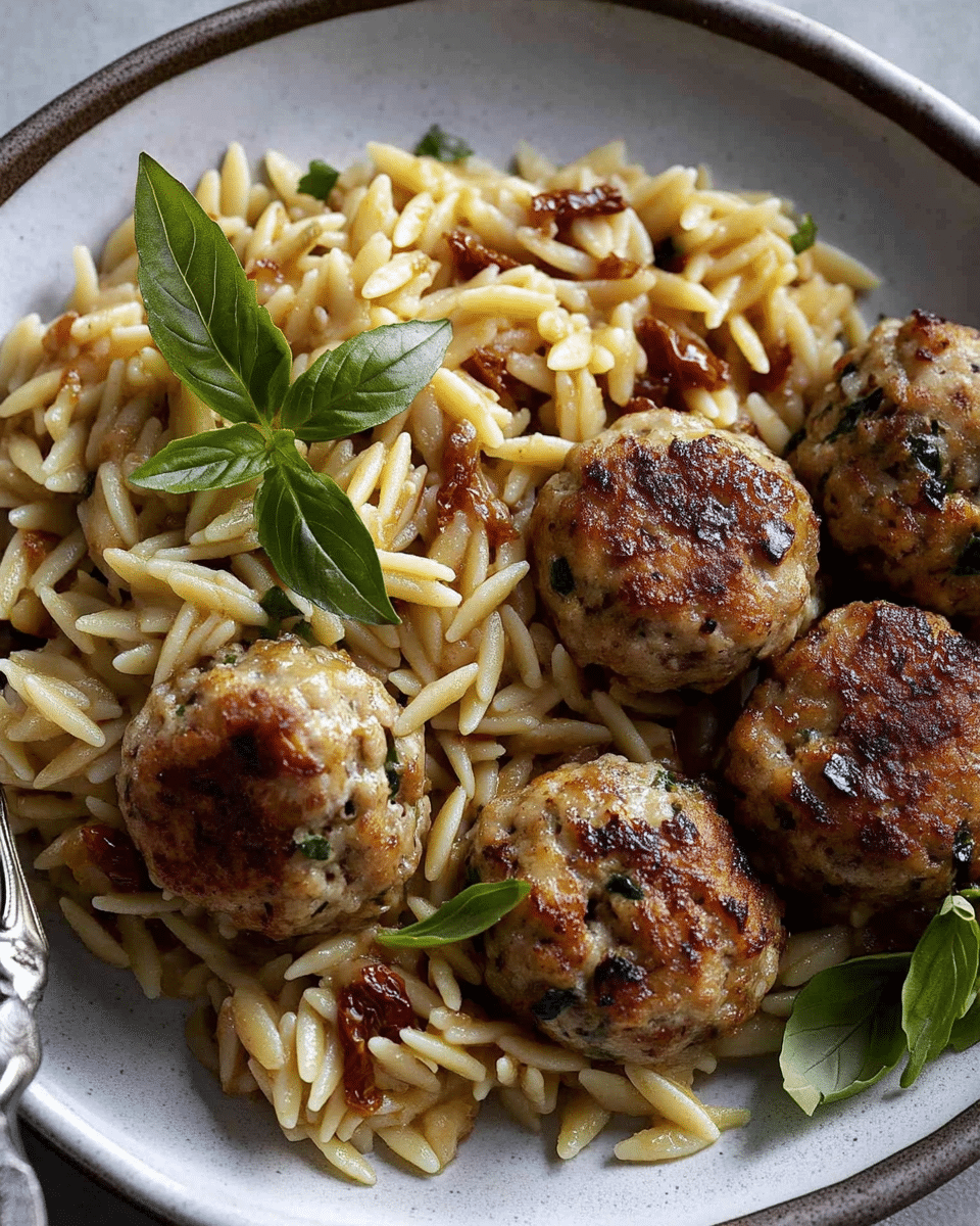 Mediterranean Sun-Dried Tomato Chicken Meatballs