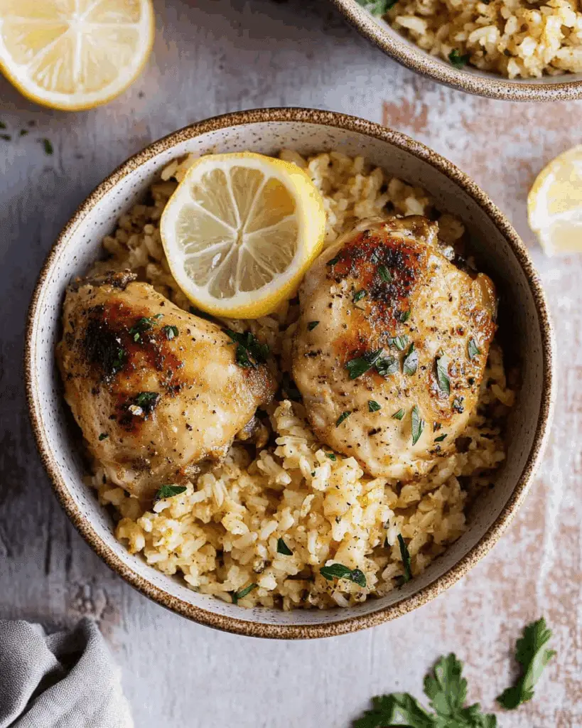 One Pot Greek Chicken and Rice