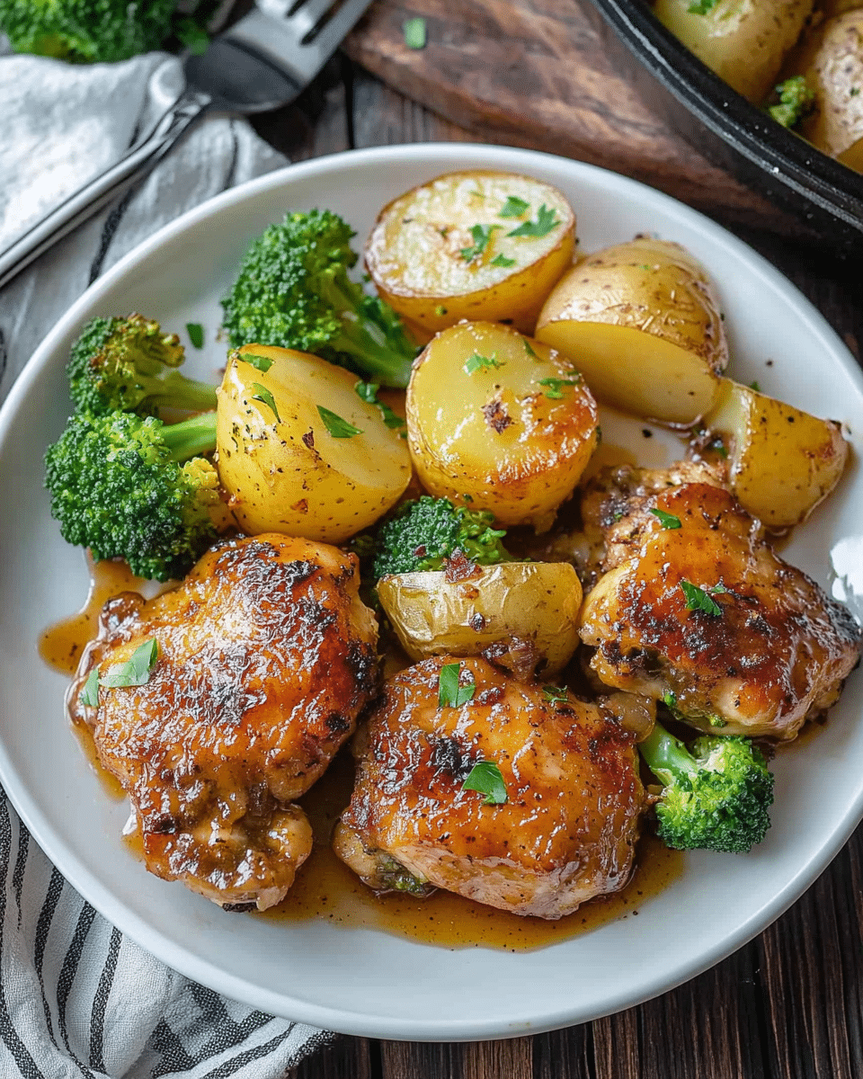 One Pan Honey Mustard Chicken and Vegetables