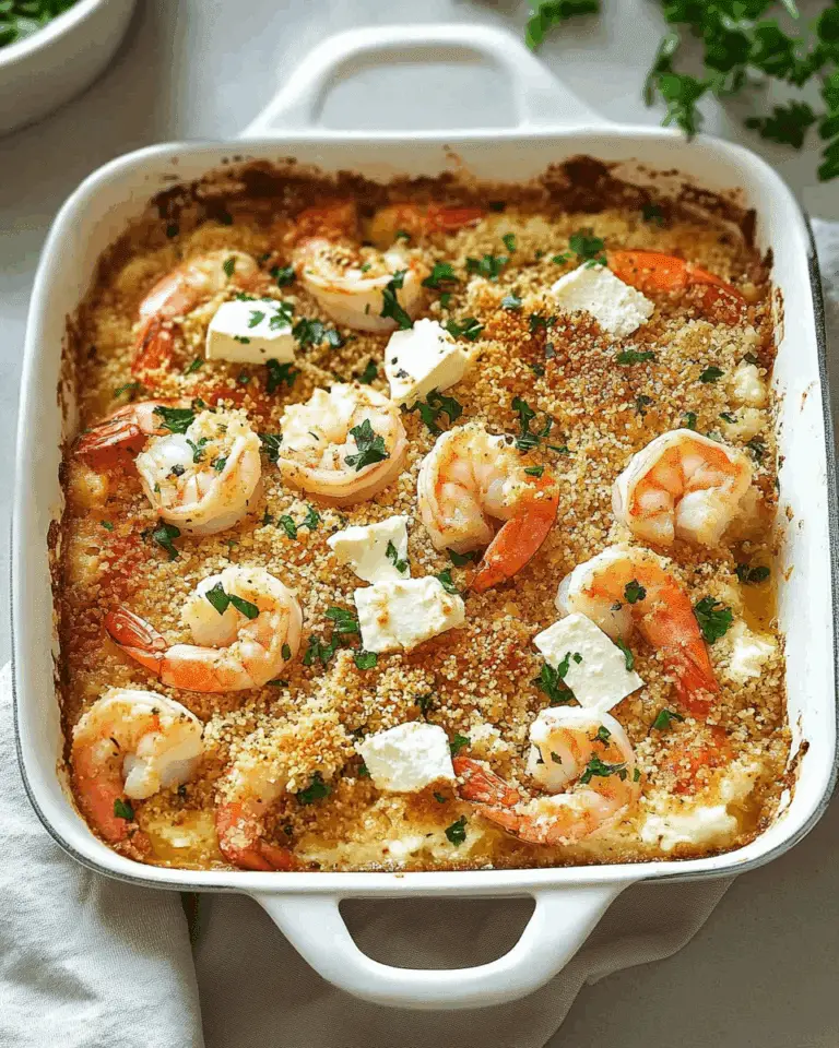 Panko Shrimp and Feta Bake