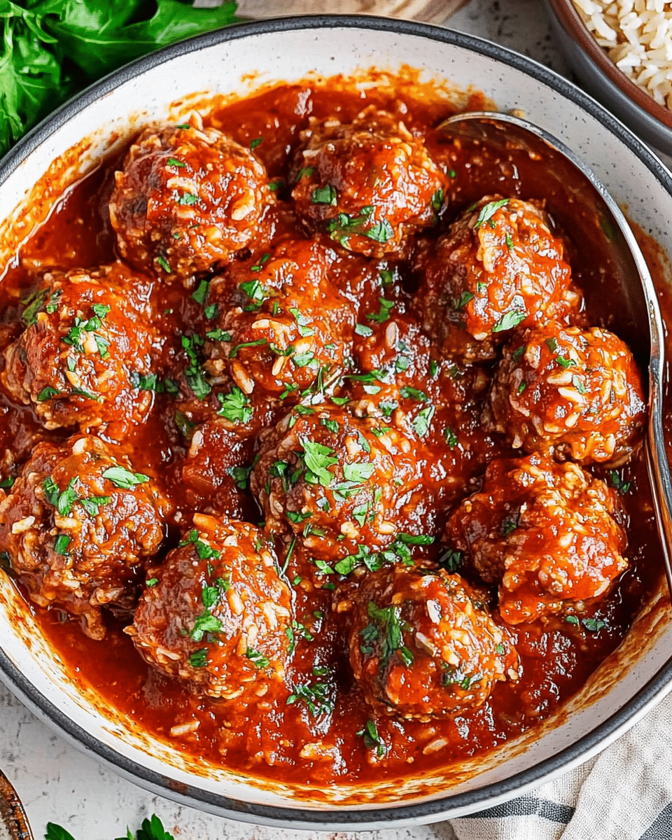 Porcupine Meatballs in Tomato Sauce
