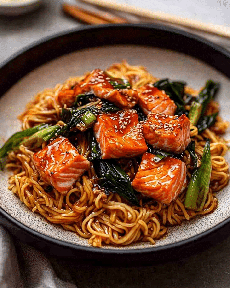 Teriyaki Salmon Noodles