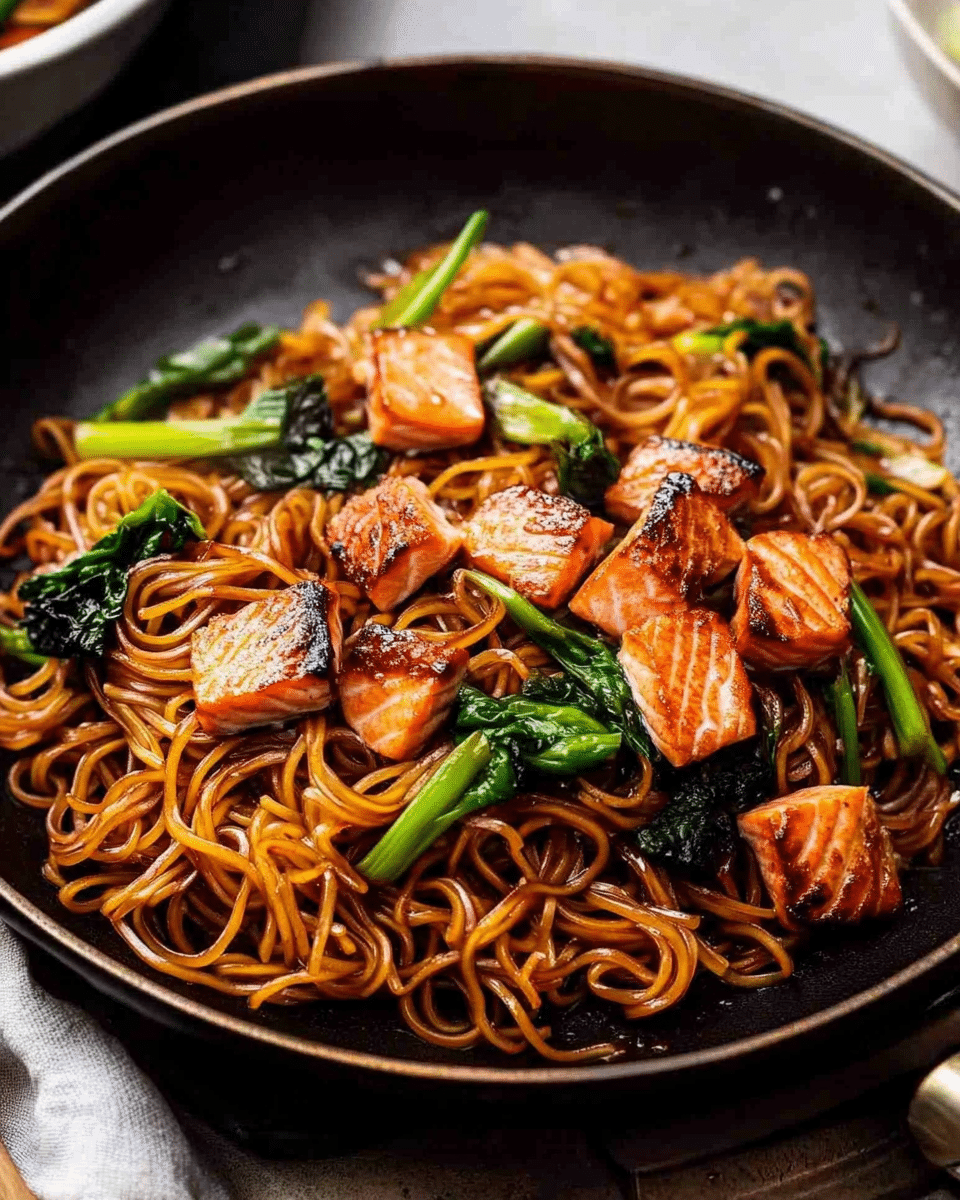 Teriyaki Salmon Noodles