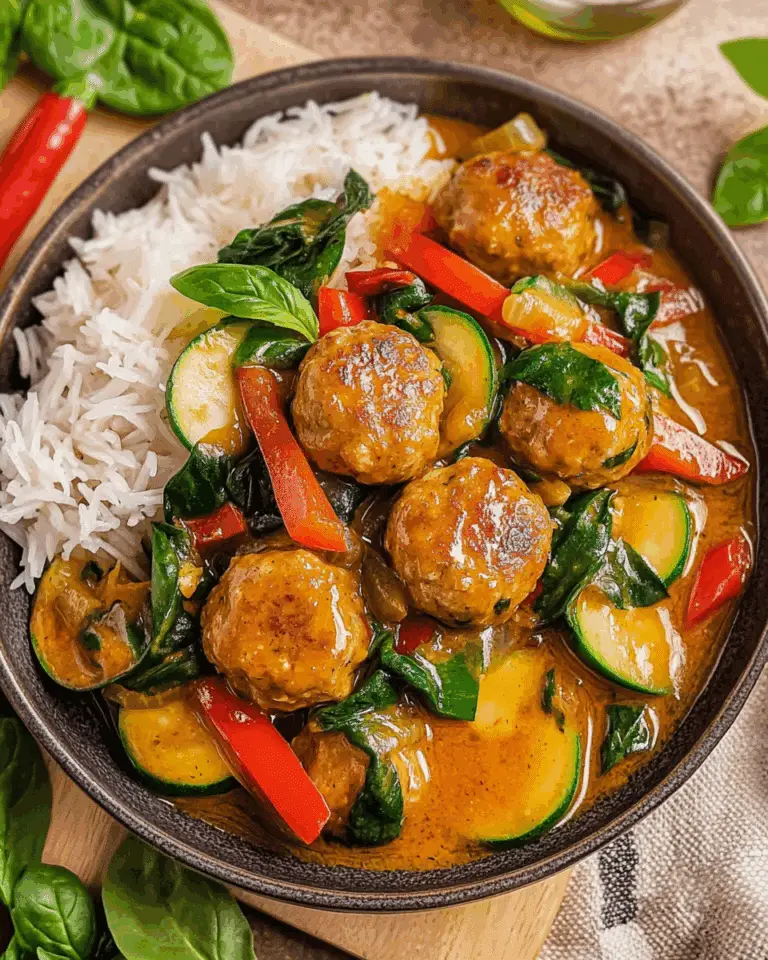Thai Chicken Meatball Curry