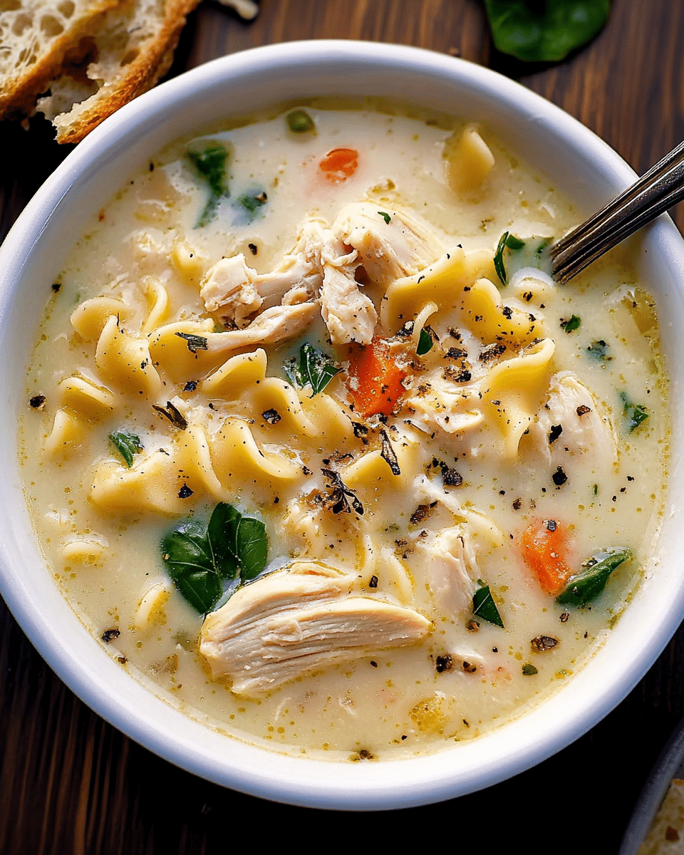 White Lasagna Soup with Chicken