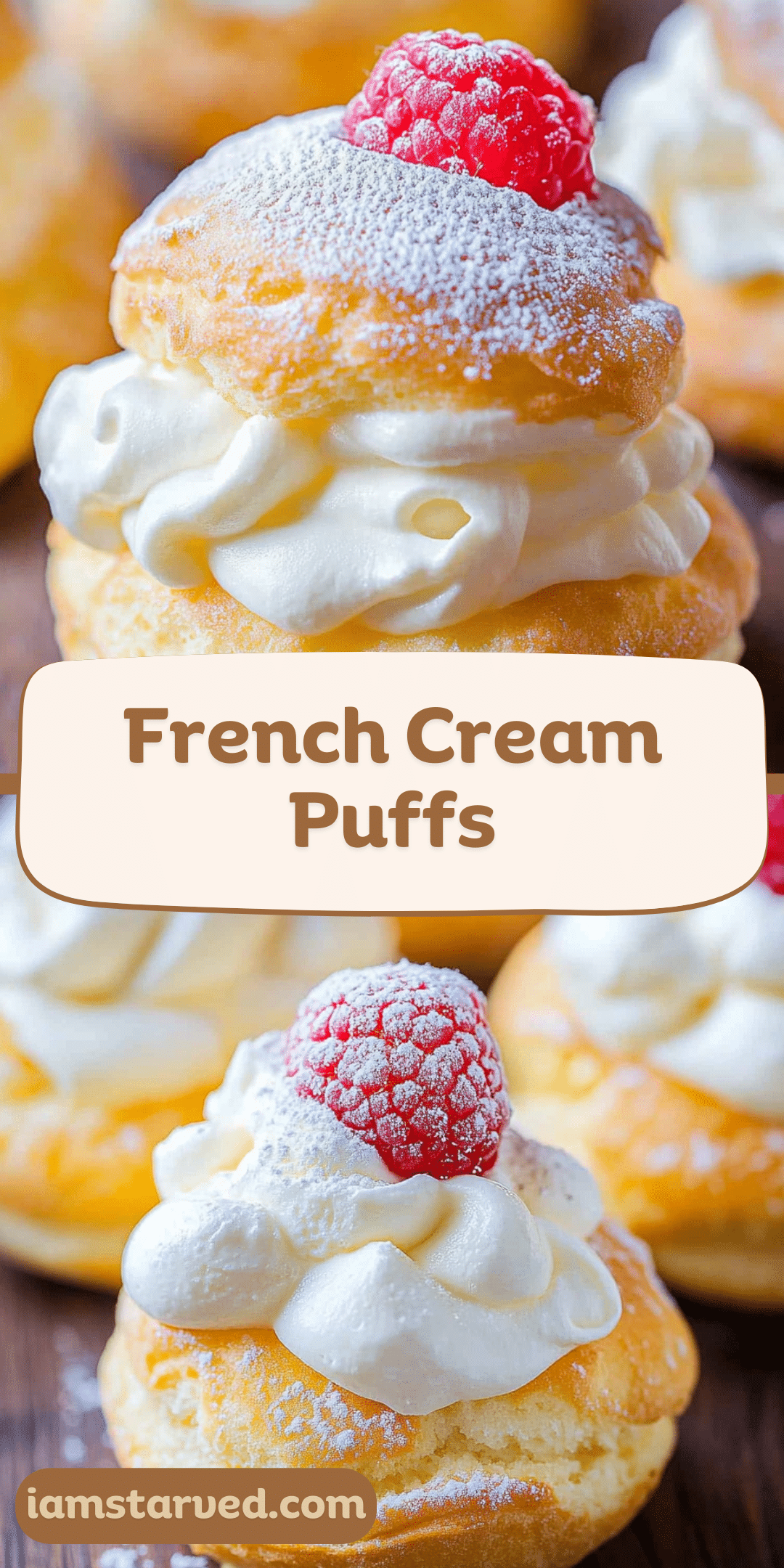 Cream Puffs with Sweet Cream and Raspberries | Iam Starved