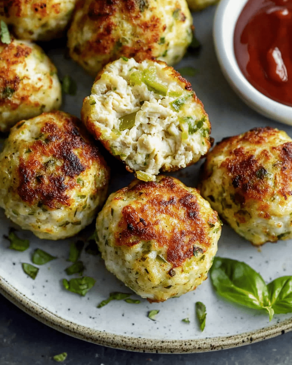Air Fryer Jalapeño Chicken Meatballs