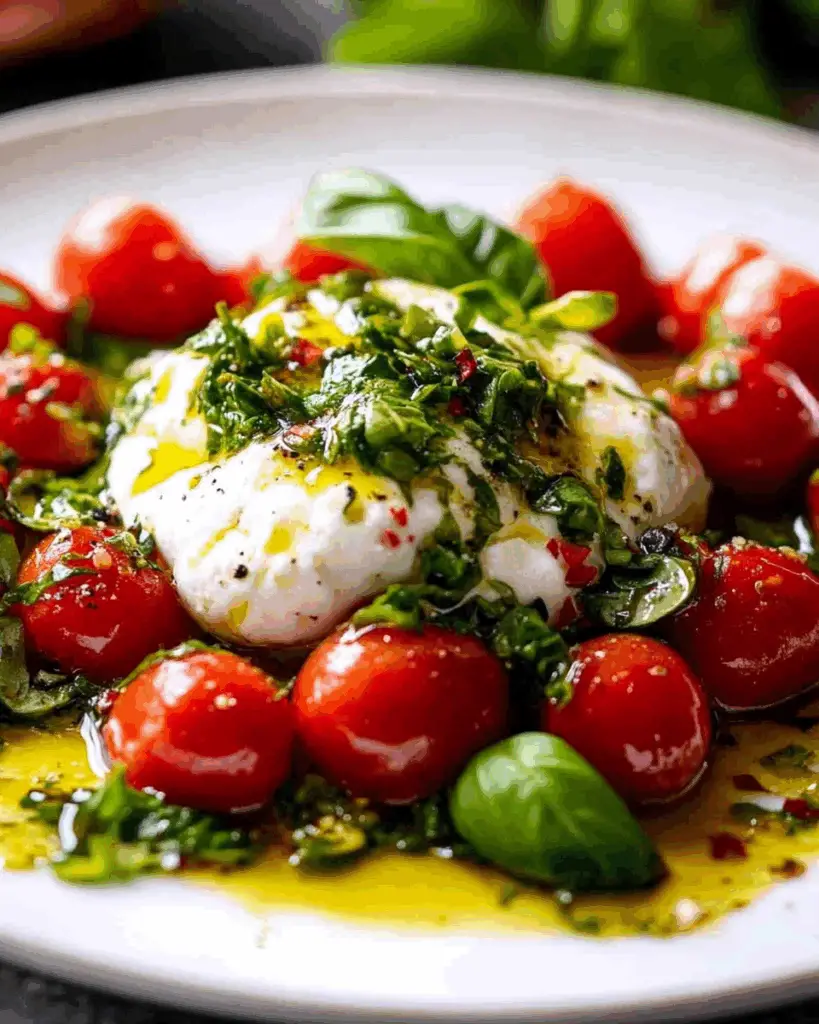 Bursty Tomato Burrata Salad