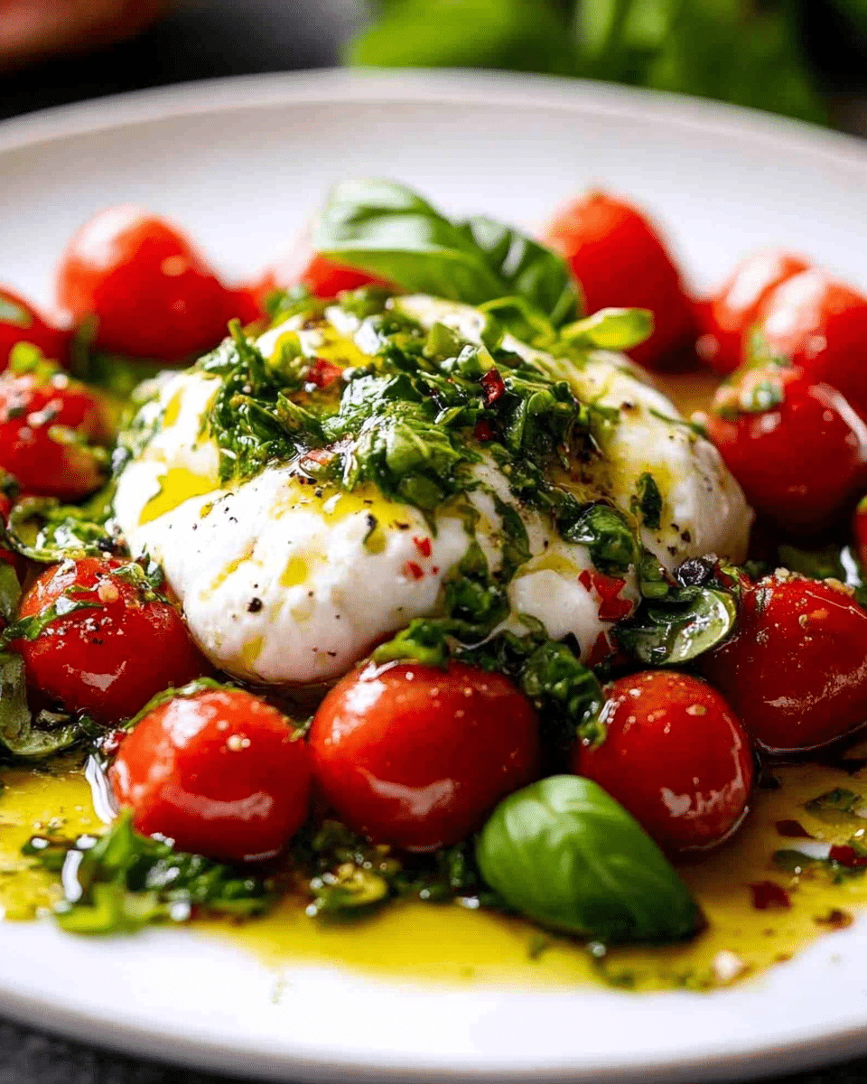 Bursty Tomato Burrata Salad