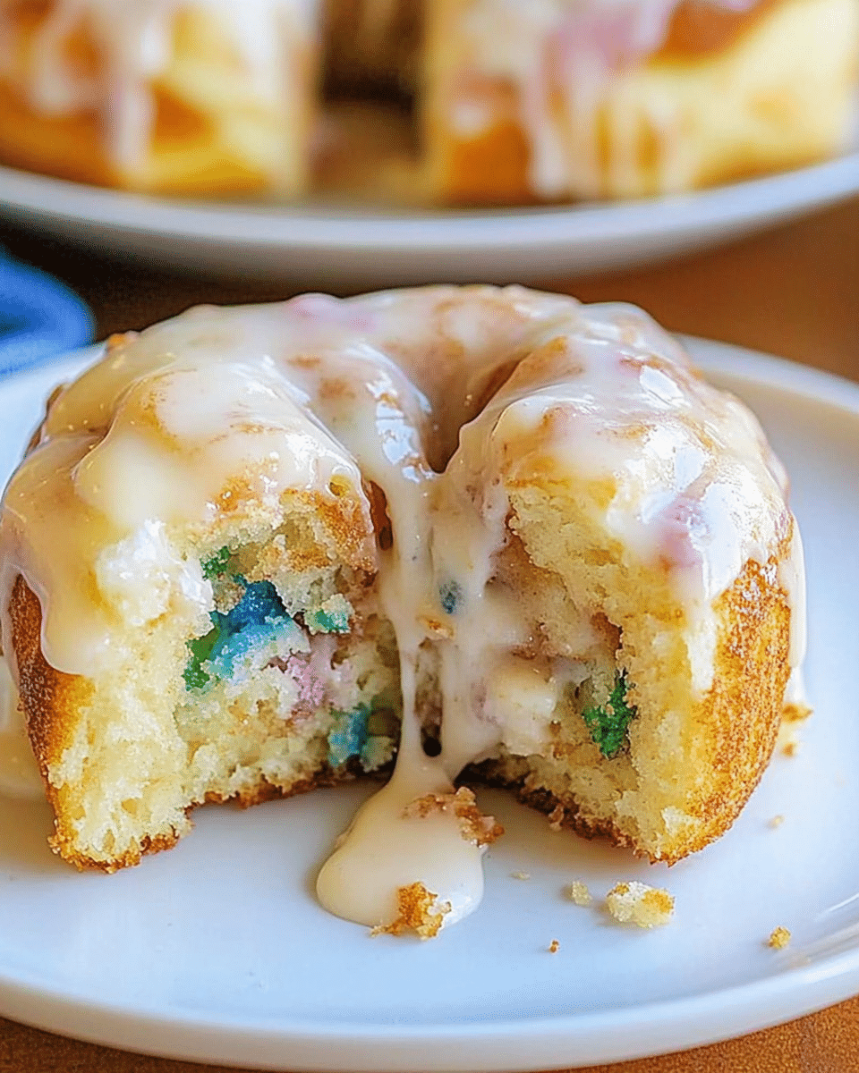 Cake Batter Cinnamon Rolls