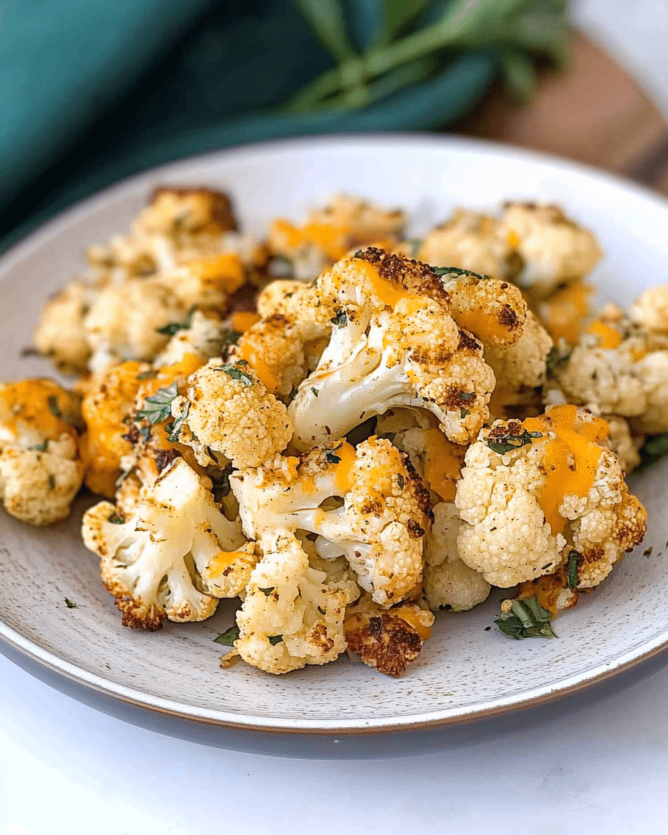 Cheddar Ranch Roasted Cauliflower