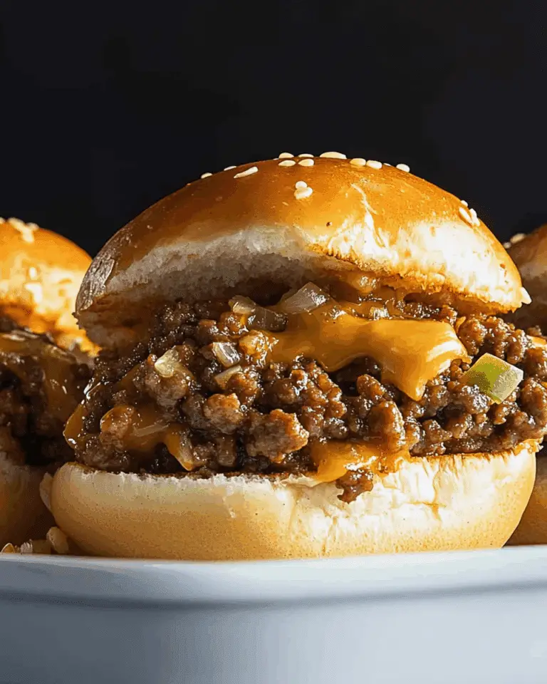 Cheesy Ground Beef Sliders
