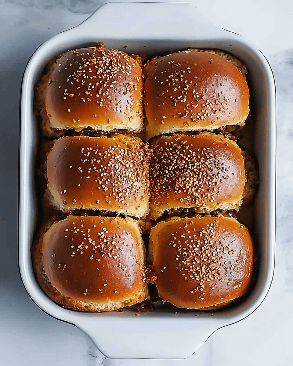 Cheesy Ground Beef Sliders