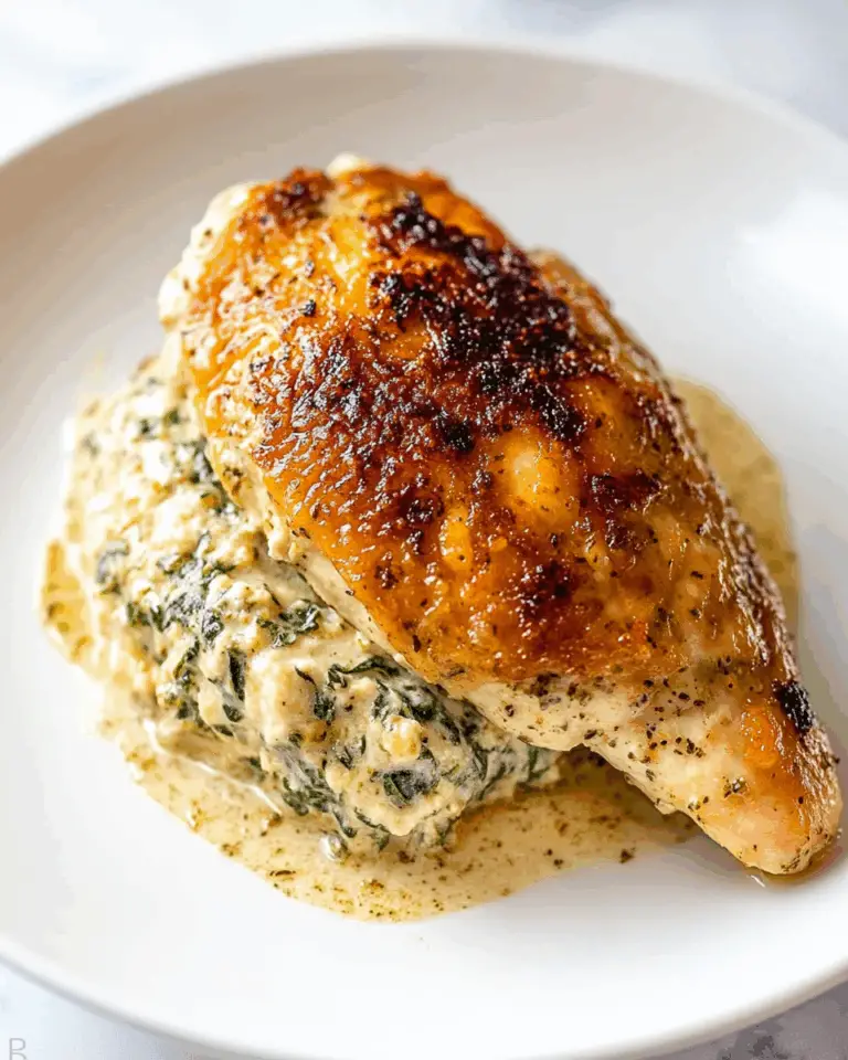 Cheesy Spinach Herb Stuffed Chicken Breast