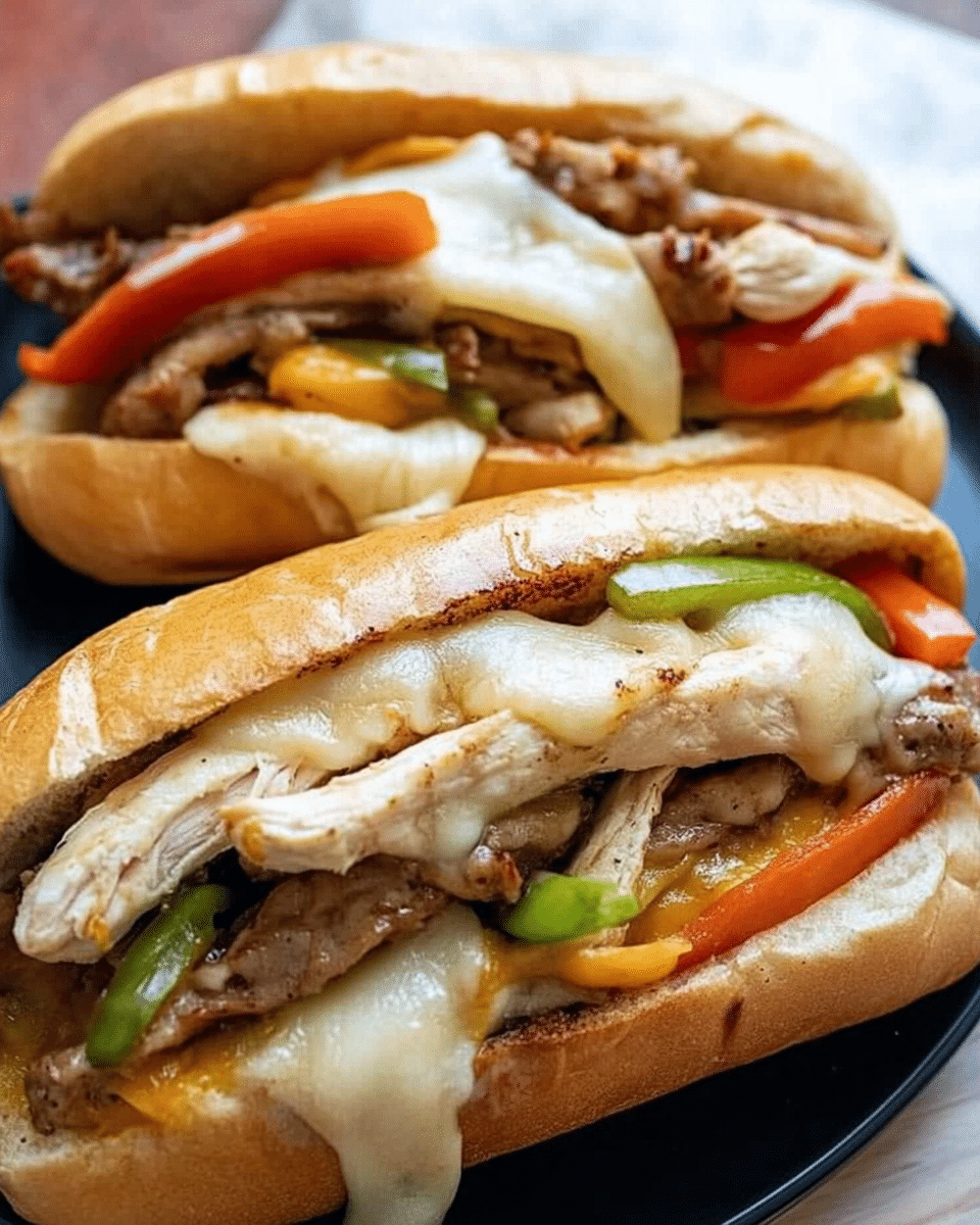Chicken Cheesesteak Sandwiches