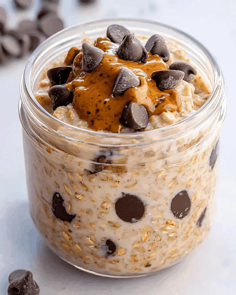 Chocolate Chip Cookie Dough Overnight Oatmeal