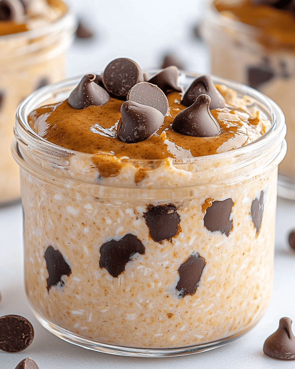 Chocolate Chip Cookie Dough Overnight Oatmeal