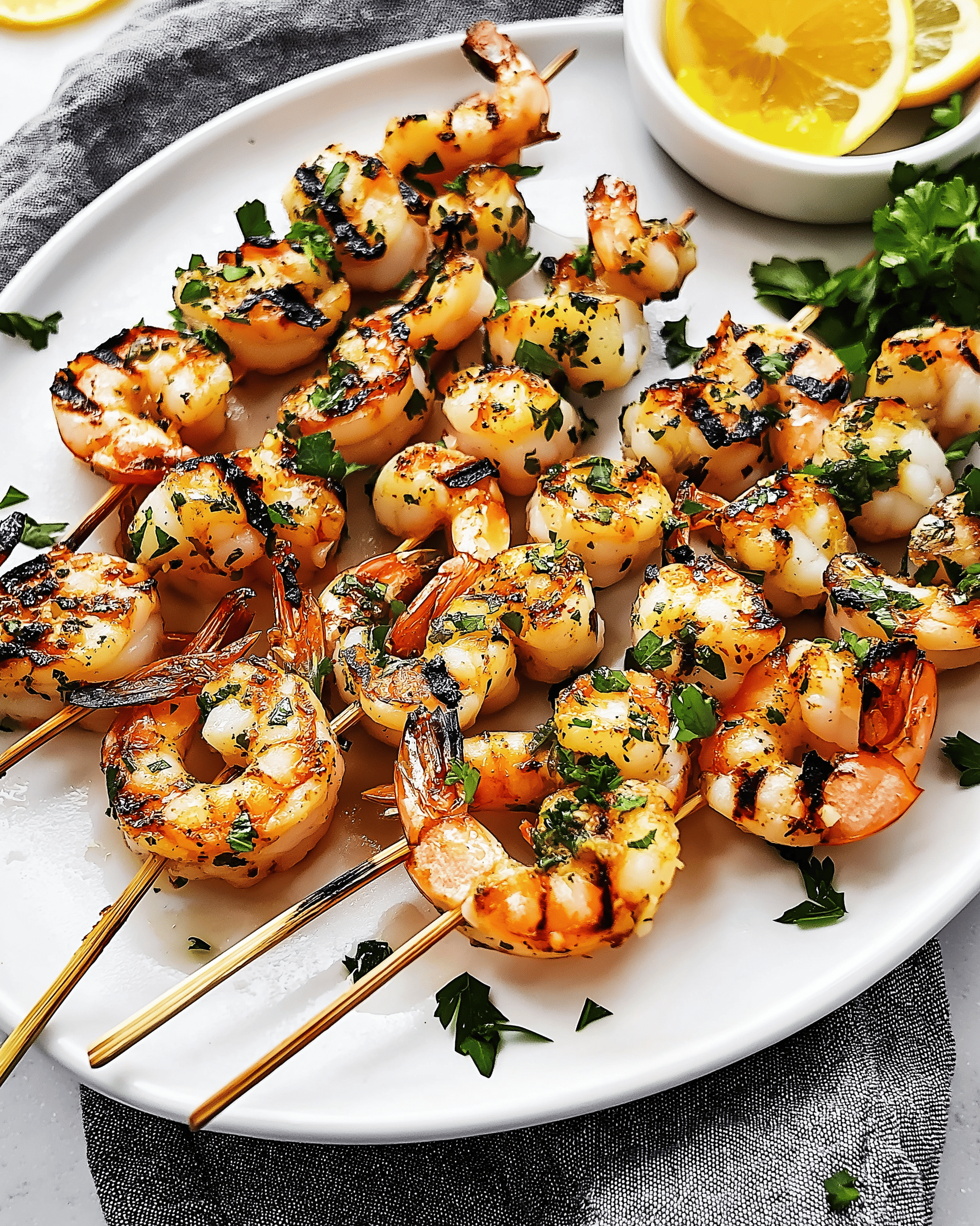 Garlic Grilled Shrimp Skewers
