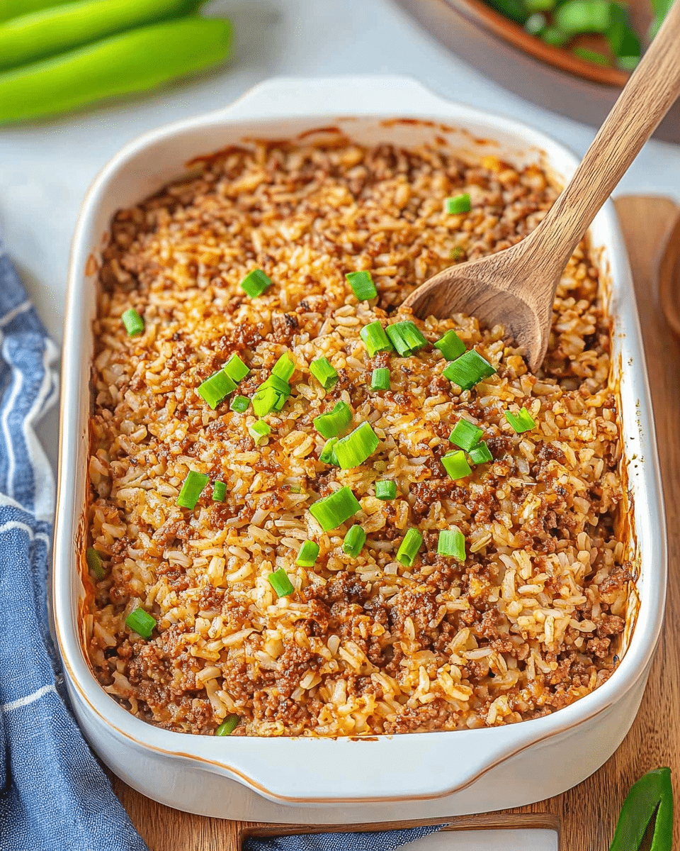 Ground Beef and Rice Casserole