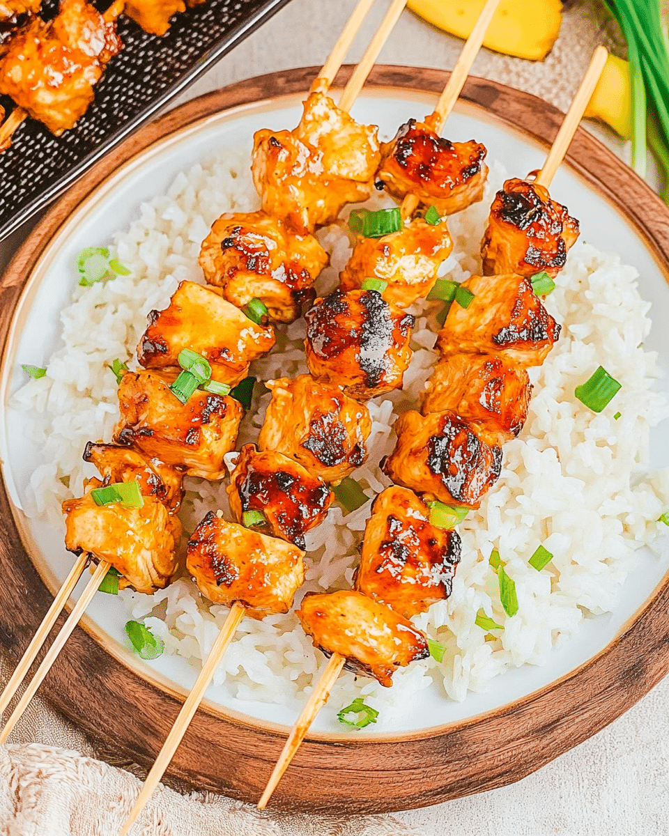 Thai Grilled Coconut Chicken Skewers