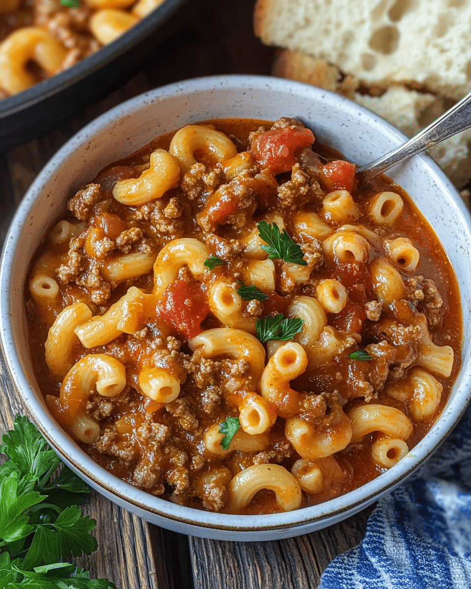 One Pot Cheesy Goulash