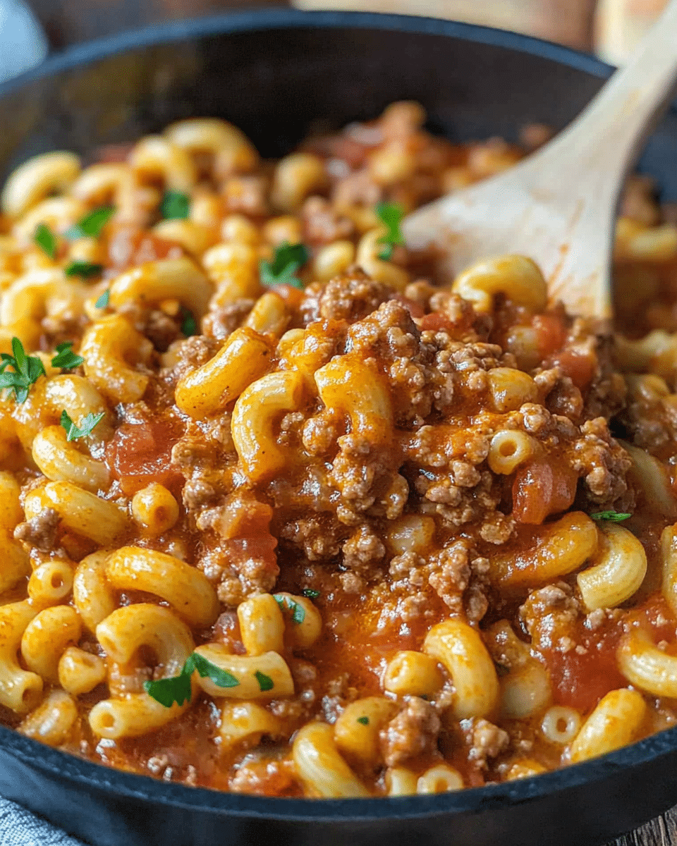 One Pot Cheesy Goulash